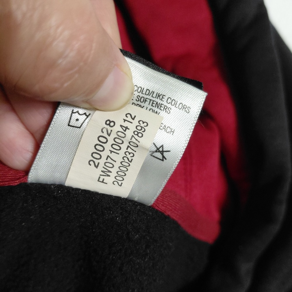 Under Armour Hoodie Mens Black Red Loose Logo Long Sleeve Fleece Sweatshirt XL - Picture 10 of 12
